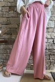 Basso Shirring Wide Leg Pant Rose